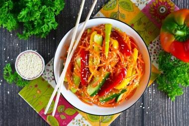 Корейский салат из огурцов