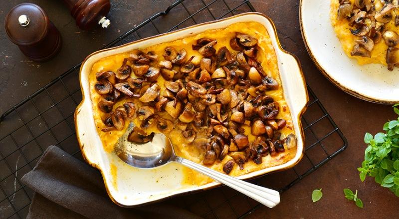 Запеченное картофельное пюре с грибами, пошаговый рецепт с фото