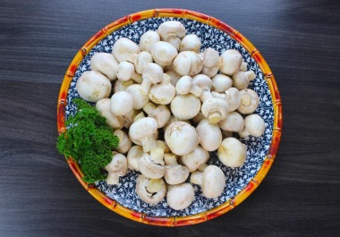 Корейский салат с грибами