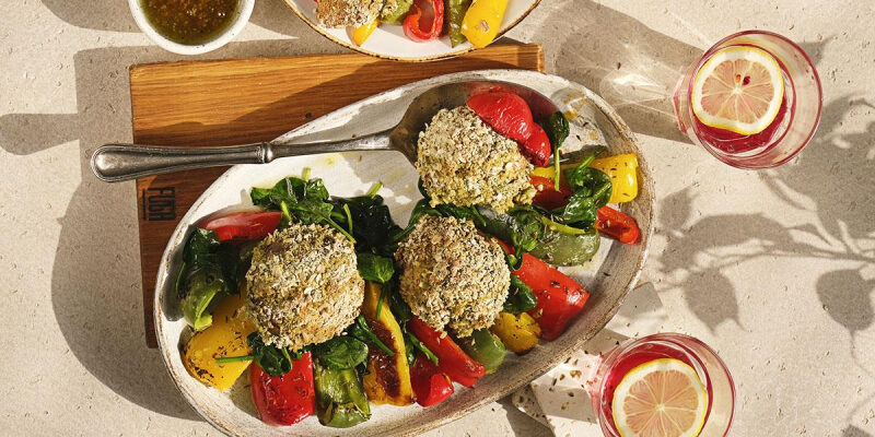 Хрустящие запеченные шампиньоны в панировке с овощами – пошаговый рецепт с фото на сайте Гастроном
