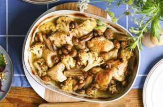 Курица с цветной капустой и грибами, пошаговый рецепт с фото