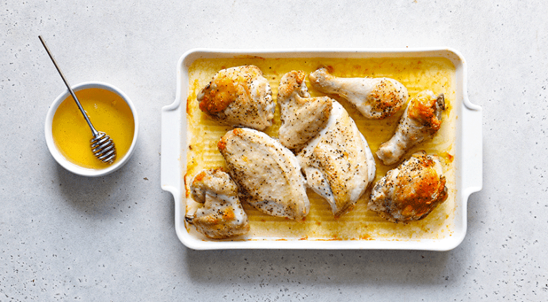 Курица с медом в духовке, пошаговый рецепт с фото