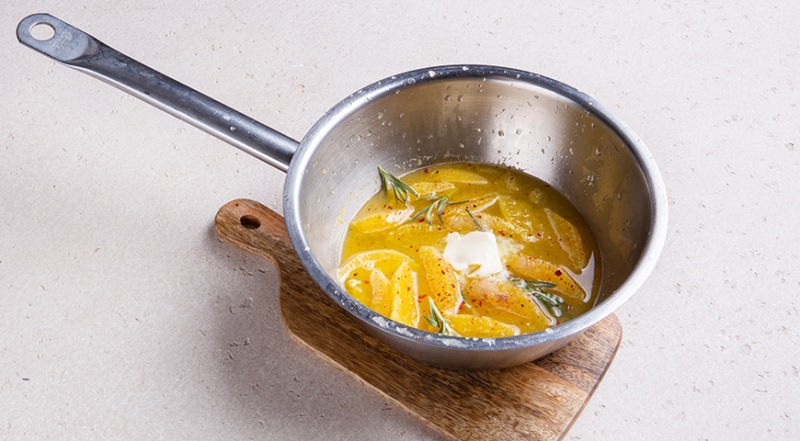 Стейк из лосося круглый с апельсиновым соусом, пошаговый рецепт с фото на 831 ккал