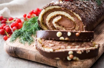Шоколадное полено от Мэри Берри — новогодний десерт, который понравится всей семье