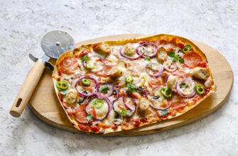 Пицца на лаваше в духовке, пошаговый рецепт с фото
