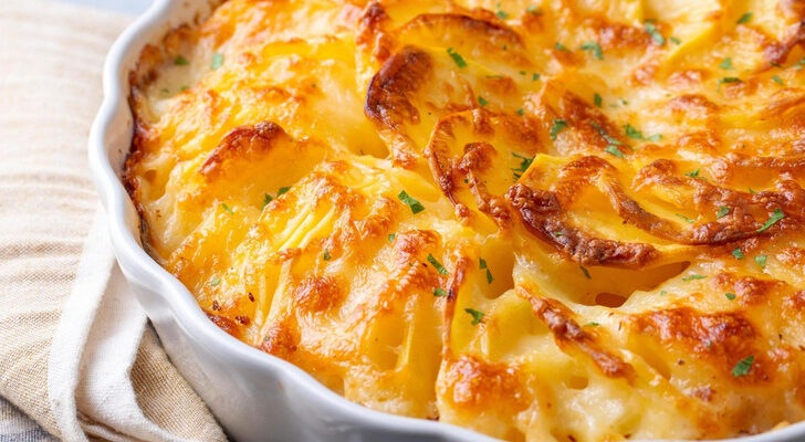 Ужин по-домашнему: запеченный картофель с сыром и луком — идеальное блюдо, которое нравится всем