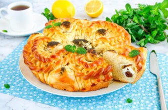 Красивый пирог из дрожжевого теста
