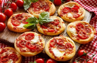 Мини-пиццы с колбасками и овощами — закуска, которую вы будете готовить снова и снова