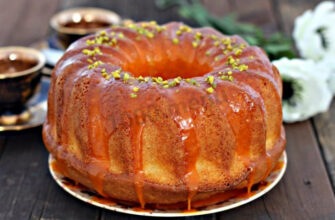 Пышный кекс на кефире в духовке