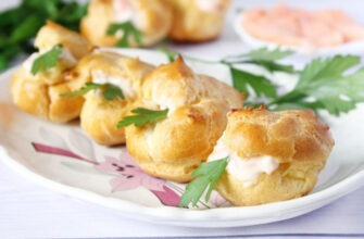 Закусочные профитроли с несладкой начинкой