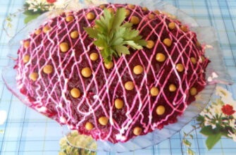 Классический салат сельдь под шубой с яйцом