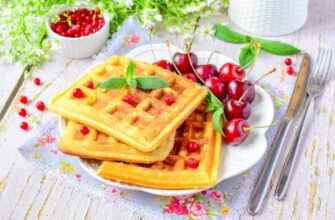 Мягкие венские вафли на молоке классические