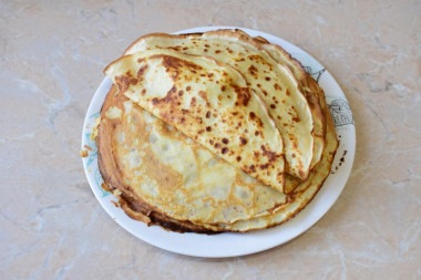 Нежные блины на молоке из ткани