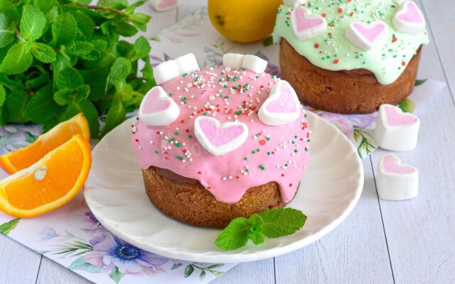 Кулич пасхальный с желатином